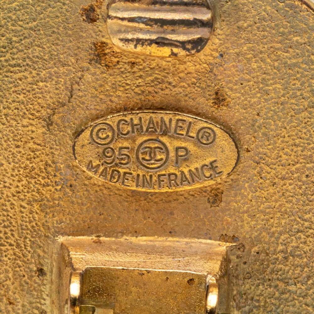 CHANEL Authentic Vintage Gold Logo Earrings - Picture 3 of 3